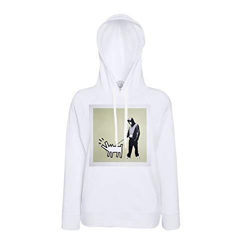 Sweat à capuche Banksy Choose Your Weapon graffiti street art noir en coton confortable