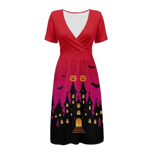 Image of Women's Summer Dresses Short Sleeve Formal Dresses with Pockets | Lightweight Quick‑Dry Soft Comfortable 2026 Fashion Dresses Loose Plus‑Size High‑Waisted