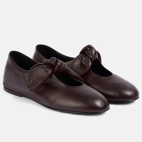 Women's Classic Round Toe Mary Jane Flats Comfortable Slip On Bowknot Ballet Flats Closed Toe Casual Work Dressy Flat Shoes for Women3