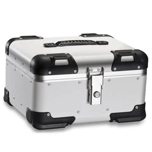 Coffre en Aluminium Noir pour Moto de 28L Finition Haute Qualité