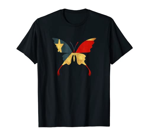 Puerto Rico Shirt Vintage Puerto Rican Flag Butterfly Tee T-Shirt