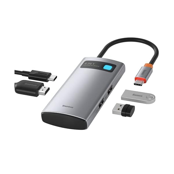 Baseus USB-C-Hub-Adapter, 7-in-2 Thunderbolt 3 Hub für MacBook Pro 2018/2017/2016, MacBook Air 2018, 40 Gbit/s…