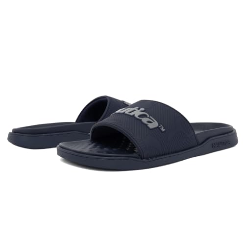 Image of Nautica Men's Athletic Cushioned Casual Slip On Shower Pool Beach Slide Sandals