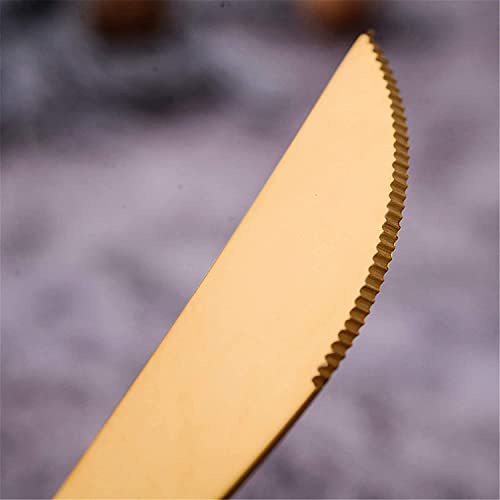 Brastoy Conjunto de Talheres de Aço Inoxidável de 24 peças (Dourado)