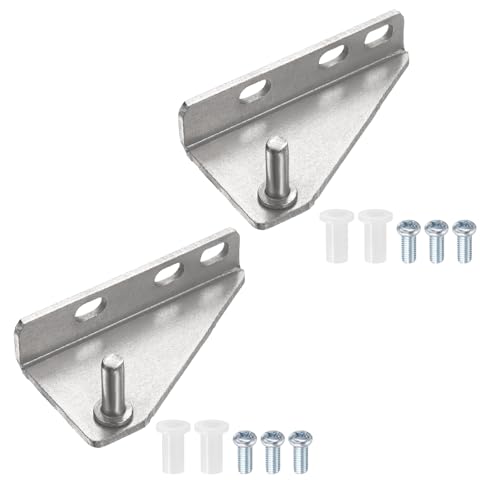 uxcell 2 Pcs Stainless Steel Fridge Hinges Replacement, Freezer Door Inner Column Hinge Right Shaft 0.28" Dia, 1.46" Spacing, for Refrigerator, Screws Included