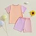 allshope Toddler Baby Girl Summer Outfit Short Sleeve T Shirt Top Casual Shorts Set Infant Newborn Clothes 6 12 18 24 Month (Miss Apricot, 18-24 Months)