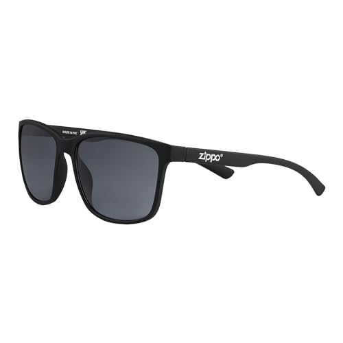 Lunettes de soleil Zippo monture noire mate soft touch et filtres UV