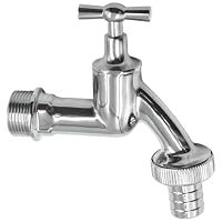 Rubinetto Curvo Pesante Ottone Lucido Attacco 1/2 Con Portagomma Per Fontana Fontane Esterno Giardino 53143560