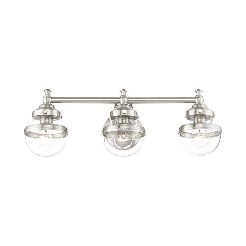 Image of Livex Lighting 3 Light Brushed Nickel Bath Vanity,17413-91