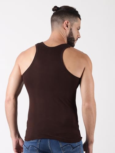 Image of Dollar Lehar Men Combed Cotton Round Neck Vest -Colour May Vary