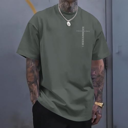 Image of Christian Shirts for Men Vintage Religious Cross Bible Verse T-Shirt Jesus Faith Tshirt Inspirational Graphic Tees