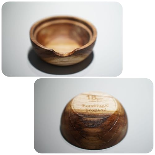 FORESTIGUE TROPICAL Coffee Bean Dosing Cup Set for 18 gram - Rustic Wooden Coffee Dosing Tray easy for get 18 gram coffee bean, couple dosing cup, Nice and Elegant design Coffee Bean Dosing