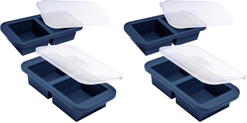 Image of Souper Cubes 2 Cup Silicone Molds for Food, Blueberry, 4-Pack
