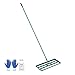 Produktbild VEVOR Rasenrakel 76x25 cm Bodenplatte Levelawn-Werkzeug Aluminiumlegierung und Q235-Stahl Levelingrake 1981mm Stange Bodenplatte Golf Grass Levelawn zum Einebnen von Sand Erde Kompost und Moos