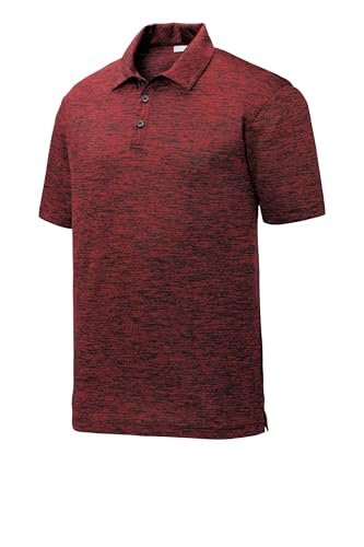 SPORT-TEK Unisex PosiCharge Electric Heather Polo | Camisa con cuello y mangas cortas para hombre y mujer, ajuste casual para trabajo y golf miniatura 3