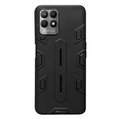 Image of NIUKIN Soft Shield Pro Mobile Back Case for Realme Narzo 50 / Realme 8i | Shockproof Scratchproof Cover | Black