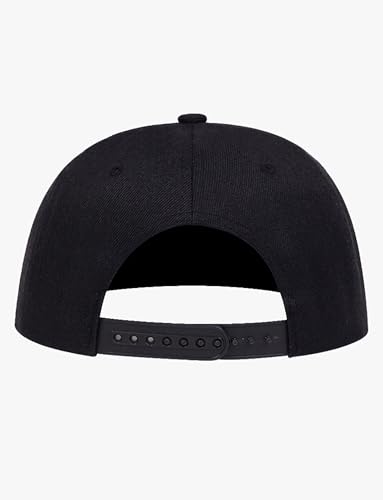 CAIIST Black American Flag Hat for Men&Women, Flat&Wide Brim Fitted Hats for Men, Structured Front Panel Snapback Hats for Men, Cool Shape Mens Hats(Black Necklace) - Image 2