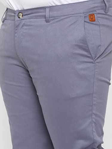 Image of Urbano Plus Men Mid Rise Cotton Regular Fit Casual Chino Pants Stretch