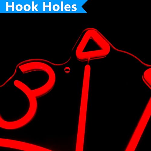 Image of Power Eye Neon Sign for Wall Decor TDE Inspired LED Sign, Hip Hop Wall Art, Red Neon Light, Music Lover Gift