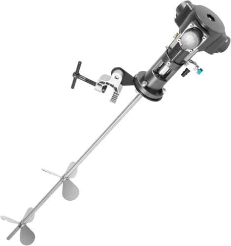 Pneumatic Mixer for 50 Gallon Drums | Stainless Steel Detachable Industrial Mixer | Stepless Speed 50-2000 RPM | Built-in Silencer for Paint, Adhesives, Chemicals, Epoxy Resin
