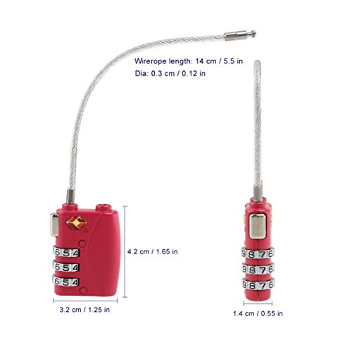 CLISPEED Cadeado Com Cabo de Combinação de 5 Unidades para Mochila Com Bloqueio de Bagagem Bloqueio