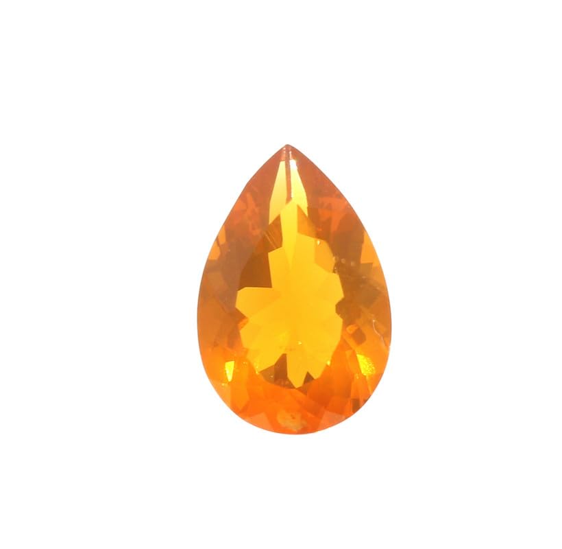 Opale de feu mexicaine naturelle 2,05 cts calibrée pour monture poire standard