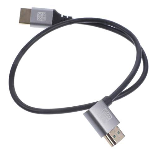 FUNOMOCYA Flexible 8k Video Cord Tv Adapter for Monitor Right Angle Connector Male to Male Cable for Computer Project