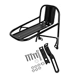JMORCO Portaequipajes Bicicleta Trasero 1 portabicicletas de aleación de Aluminio, portaequipajes Frontal, Duradero, Estante de Carga, alforjas, Capacidad de Almacenamiento de 15 kg