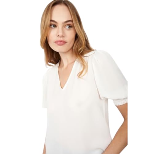 Image of Karemele Short Sleeve Silk Top - 100% Silk Blouse for Everyday Wear