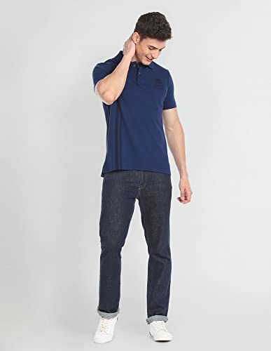 Image of U.S. POLO ASSN. Striped Slim Fit Polo T Shirts for Men - 100% Cotton, Half Sleeves Mens Tshirt