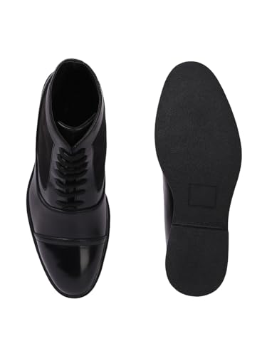 Image of Carlton London Men's Ankle Height Comfortable Lace-Up Round Boot