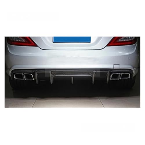 カーボンファイバー製リアバンパーリップディフューザー ベンツCLSクラス W218 CLS63 AMG 2011-2017 フィンディフューザー ボディキットアクセサリー対応(Carbon Fiber)