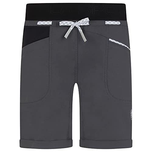 Short La Sportiva Mantra W noir et carbone pour le trail running féminin
