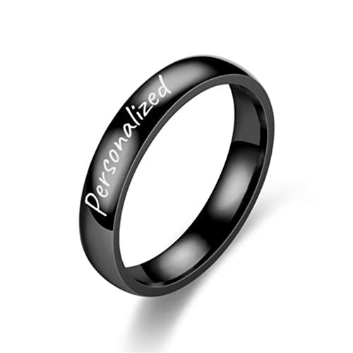 MZZJ BFF Ring for 2-3-4-5-6-7-8-9-10 Personazlied BFF Friendship Jewelry Pinky Promise Pinky Swear Minimalist Polish Stainless Steel Comfort Fit Domed Stackable Knuckle Ring Band,Bridesmaid Gift