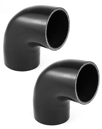 QWORK 90 Degree Elbow Silicone Hose, 2 Pcs 3