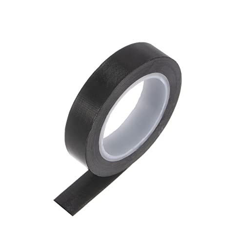 Image of HARFINGTON Fabric PTFE Tape Roll, 0.5 inch x 33 ft High Temperature PTFE Adhesive Tape 0.13mm Thickness for Vacuum Sealer Machine Hand Impulse Sealers, Black