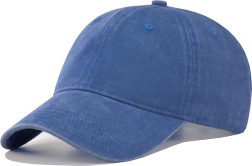 Image of TSSGBL Vintage Cotton Washed Baseball Cap S to XXL Unstructured Low Profile Adjustable Distressed Dad Hat for Men Women