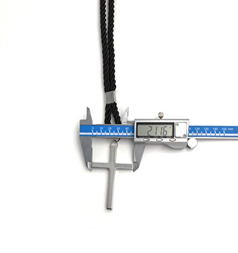 BLACK CLERGY CORD WITH SILVER CROSS3