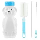 Olnverath 4pcs/set 8oz Bear Straw Cup,Bear Sippy Cup with Straw,Home Dishwasher Safe...
