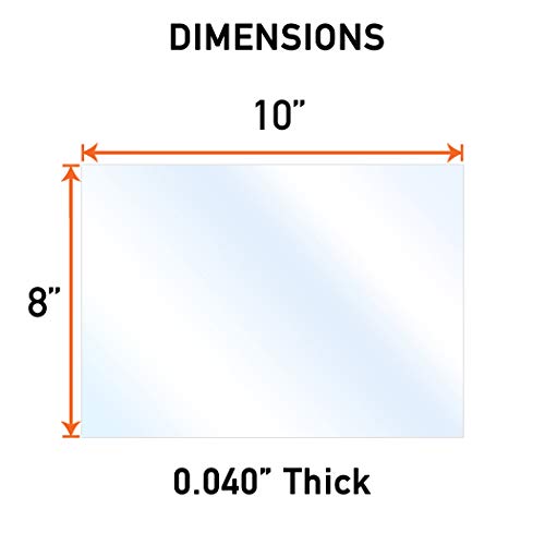 Calpalmy 10 Pack Of 8X10 Inch Pet Sheet/Plexiglass Panels 0.04 Inch Thick; Use For Crafting Projects, Picture Frames, Cricut Cutting And More; Protective Film To Ensure Scratch And Damage Free Sheets thumb #1