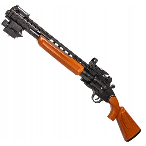 Image of SHAKTISM BB Bullet Gun Toy, Mechanical Pump-Action Shotgun, 65.5 x 4 x 7 cm, with 20 Plastic Bullets, Durable Plastic and Metal Construction