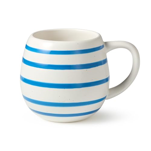 Set de 4 mugs de loza azul estilo costero 20 oz miniatura 2
