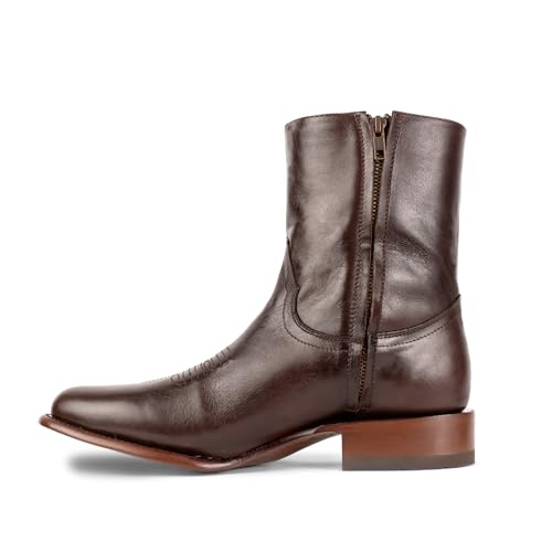 Image of 7L SIETE LEGUAS - Men's Leather Cowboy Zip Boot with Leather Sole style 11200