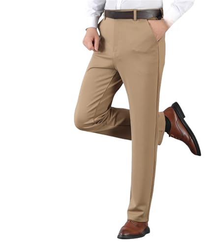 Silamone Timeless Stretch Pants, Mens Stretch Dress Pants, Men's Classic Fit Casual Golf Work Suit Trousers