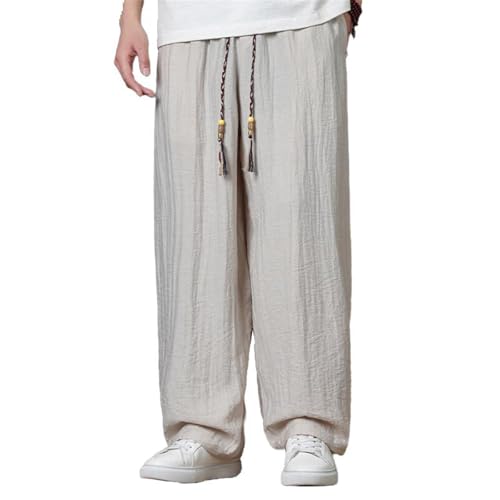 Men's Pants Spring Summer Retro Cotton Linen Straight Leg Loose Fit Chinese Style Large Size Casual Trouser2