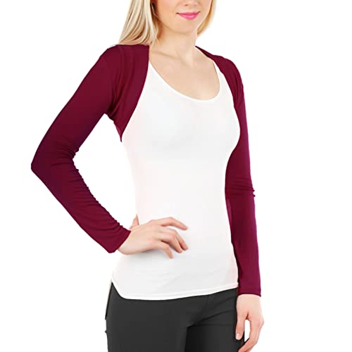 Toocool Damen Bolero Crop Cardigan Viskose Stretch Langarm Jacke...