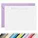 Personalized Stationery Note Cards with Envelopes – Custom Minimalist Thank You Cards, 12 Flat Note Cards & Colored Envelopes – Crush-Resistant Gift Packaging (Long Tails)