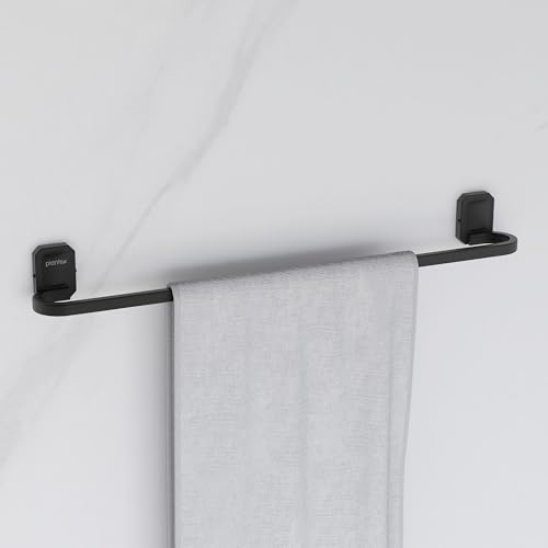 Image of Plantex 304 Grade Stainless Steel Towel Holder for Bathroom /Single Towel Rod /Holder for Bathroom Accessories - Cute (Black - 24 Inch, Pack of 1)
