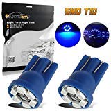 Partsam T10 194 LED Light Bulbs 168 LED Lights Lamps for Interior Lights Map Dome Door Courtesy License Plate Light Bulbs - Blue 2Pcs