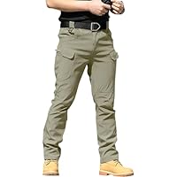 DUOLUVA Pantalon Cargo Hommes Tactique Pant Mens Militaire (X7) Kaki XL